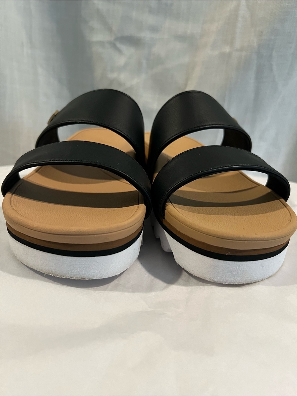 Women’s Reef Black Double-Strap Slide Sandals - Picture 5 of 8